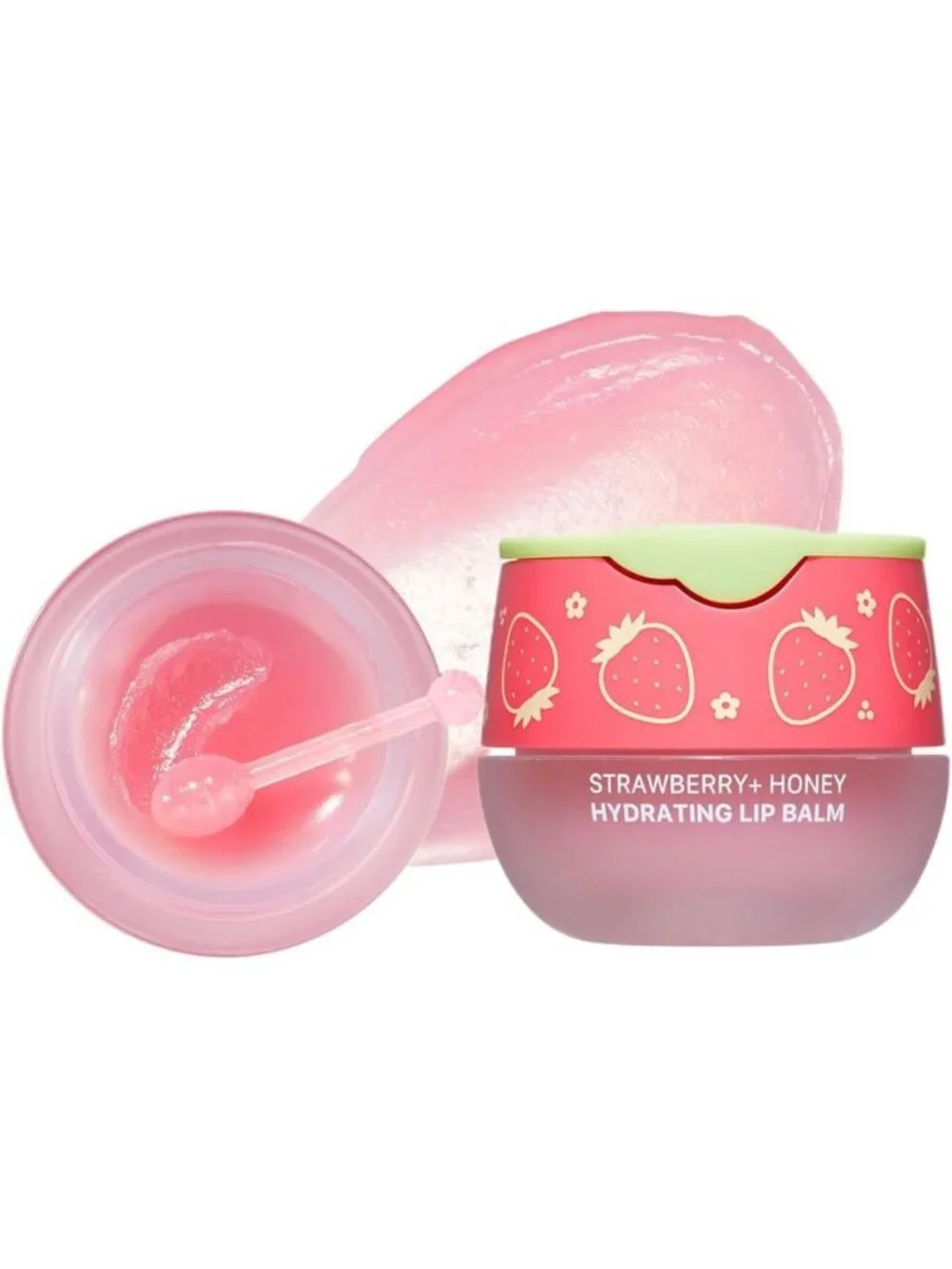 Strawberry Honey Lip Balm - Natural Ingredients, Semi-Glossy, Long-Lasting